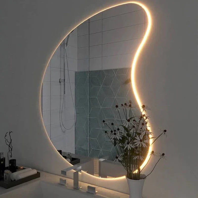 Espejo Orgánico Decorativo con LED – Liquidación de Stock