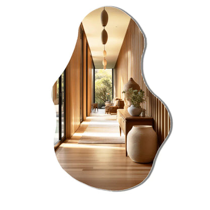 Espejo de Cuerpo Entero Orgánico Grande, 115 x 60 cm, Pulido, Decorativo, en Oferta
