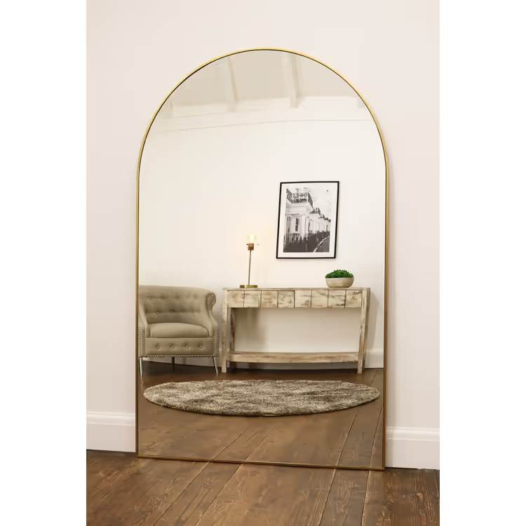 Espejo Pinterest Moderno Grande con Marco Dorado (180 x 119 cm) – Oferta Especial