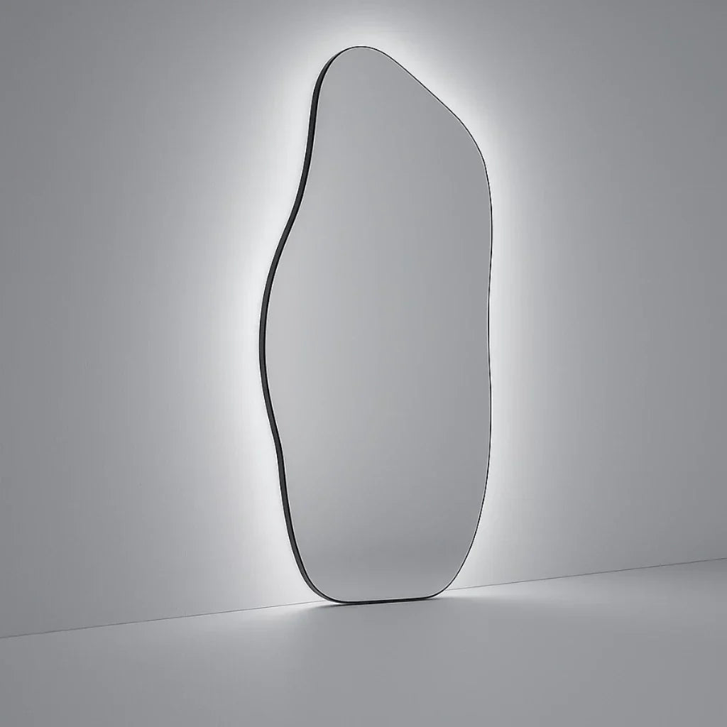 Lopazzi Espejo Orgánico de Cuerpo Entero Grande con LED Touch Cálido/Frío, 115 x 60 cm – Liquidación