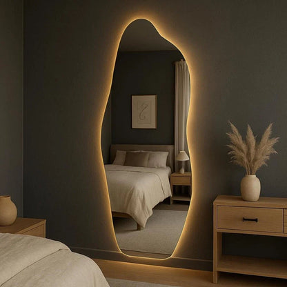 Espejo Orgánico con LED Moderno, Decorativo y de Lujo, 160 x 60 cm | OFERTA