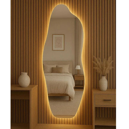 Espejo Orgánico con LED Moderno, Decorativo y de Lujo, 160 x 60 cm | OFERTA