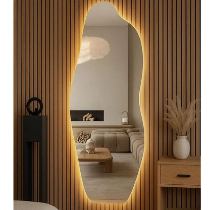 Espejo Orgánico con LED Moderno, Decorativo y de Lujo, 160 x 60 cm | OFERTA