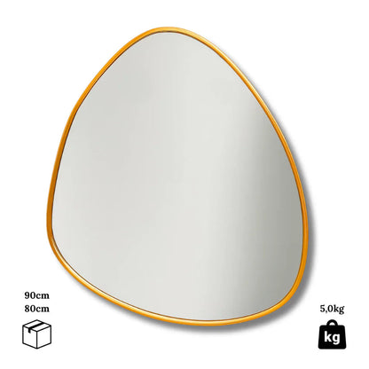 Espejo Orgánico con Marco de Aluminio, 90 x 80 cm – Liquidación de Stock