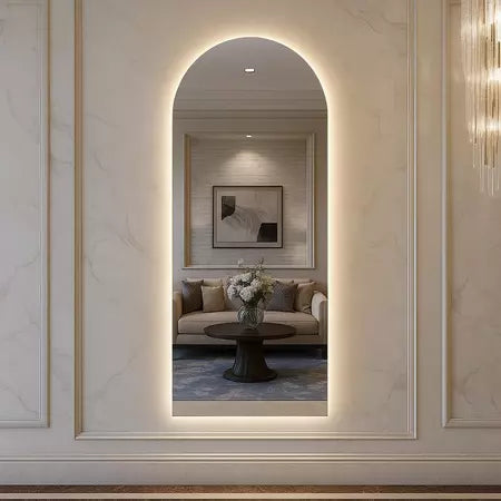 Espejo Oval Pinterest con Base Recta y LED 150 cm / 170 cm – PROMOCIÓN