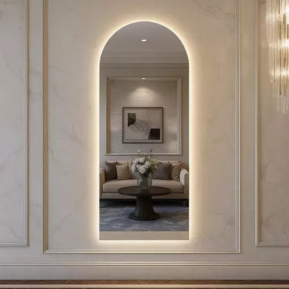 Espejo Oval Pinterest con Base Recta y LED 150 cm / 170 cm – PROMOCIÓN