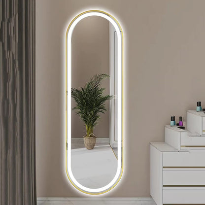 Espejo Pinterest con LED TOUCH oval – Emery 170 x 70 cm – Liquidación de stock