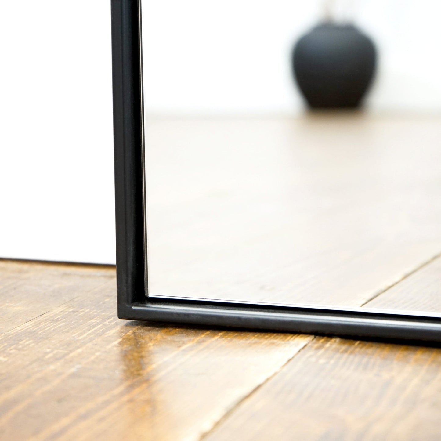 Xavril – Espelho de corpo inteiro em metal preto, extra grande, 190 cm x 120 cm