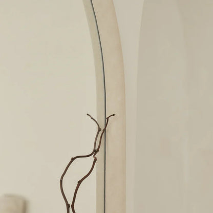 Elis – Espelho de concreto arqueado extra grande, do chão ao teto, 190 cm x 100 cm